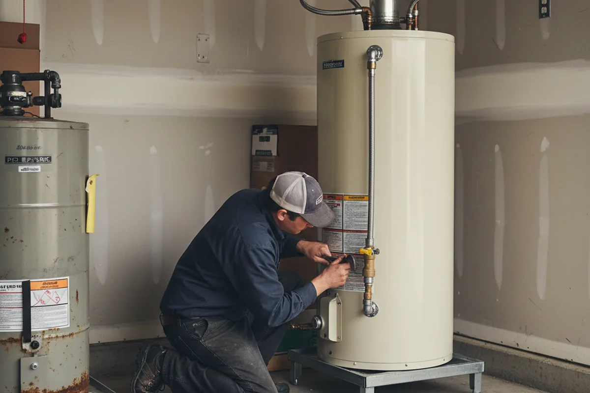 Water heater and shutoff valve replacement in Rosenhayn